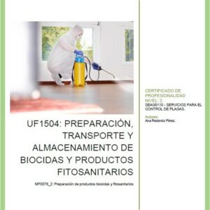Preparación, transporte y almacenamiento de biocidas